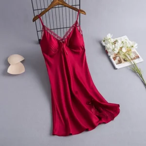Sexy Pajamas Silk Suspender Nightdress Ladies And Ice – Virelia Fashion